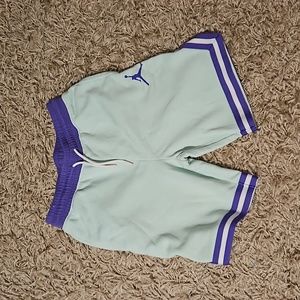 Jordan Kids Shorts in Mint and Purple